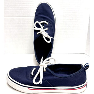 Sz 9.5 Sperry Top-Sider Wmns Crest CVO Canvas Sneaker Shoes STS84828 Navy Blue